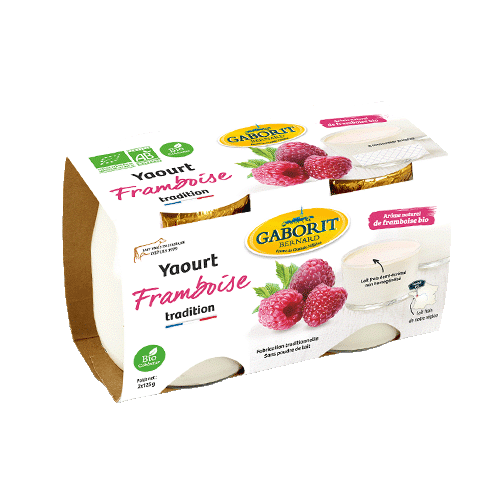 Yaourt bio framboise pot verre