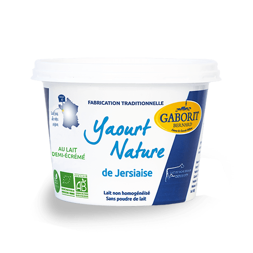 Yaourt BIO nature au lait entier - format familial - Bernard Gaborit