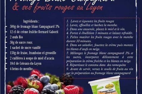 Fromage blanc et coulis de fruits