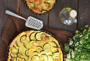 Clafoutis aux courgettes et fromage de chèvre