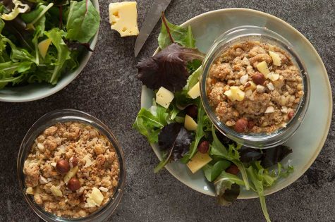 Crumble salé tomme et légumes