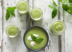 Soupe froide courgette