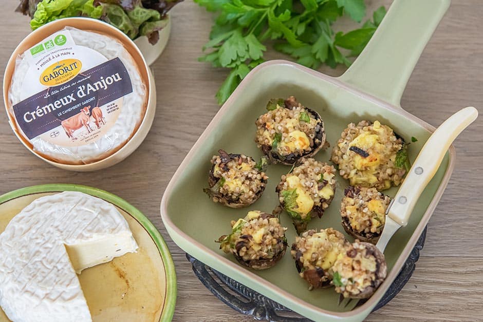 Champignons farcis au camembert