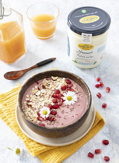 Smoothie bowl framboise banane