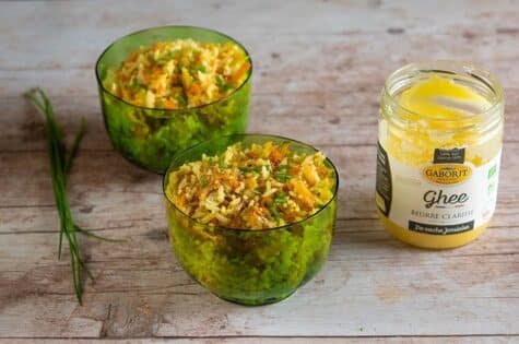 Riz frit avec du ghee