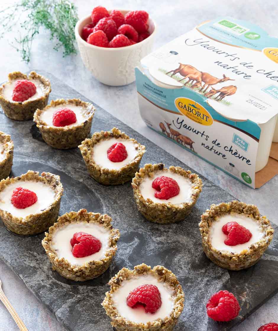 Tartelettes matcha framboise